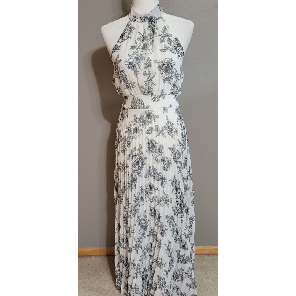 NWT Jessica Simpson Halter Pleated Maxi Dress